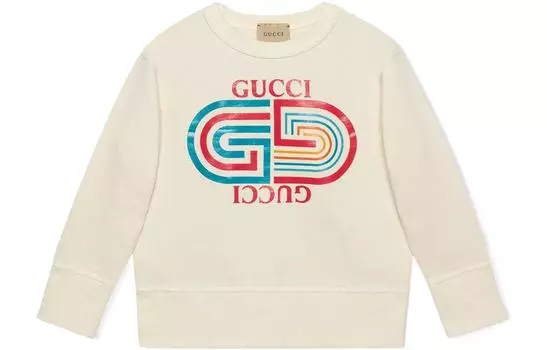 Толстовка детская Gucci, бежевый / красный / синий