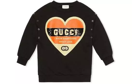 Толстовка детская Gucci, черный / желтый