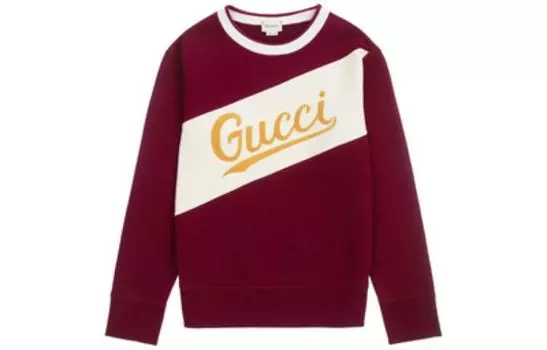 Толстовка детская Gucci, бордовый / белый