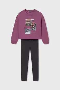 Детская толстовка и леггинсы Mayoral, серый