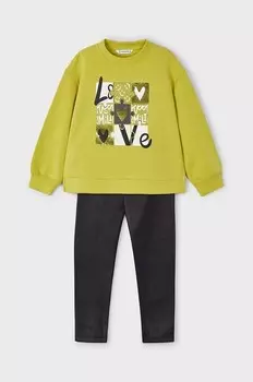 Детская толстовка и леггинсы Mayoral, зеленый
