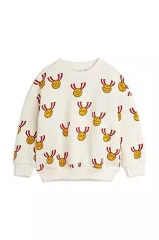 Детская толстовка из хлопка Медаль Mini Rodini, бежевый