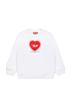 Детская толстовка из хлопка SCACUORE Sweat-Shirt Diesel, белый