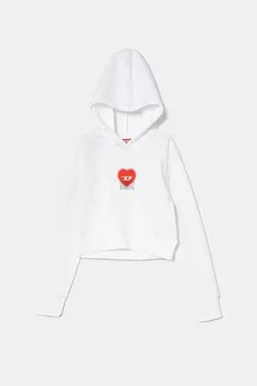 Детская толстовка из хлопка SCUOREHOOD Sweat-Shirt Diesel, белый