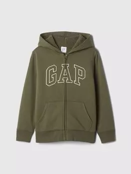 Детская толстовка из шерпы с логотипом Gap, зеленый