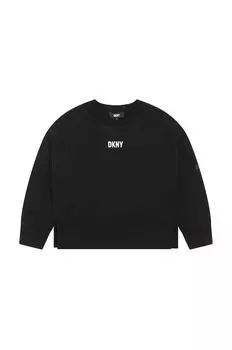 Детская толстовка из тонкого хлопка DKNY, черный