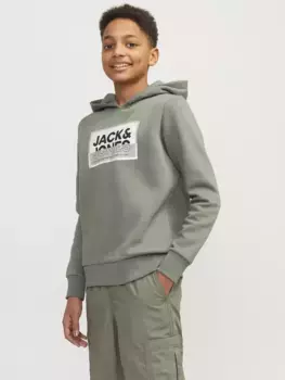 Детская толстовка Jack & Jones "JCOLOGAN SS24 PRINT SWEAT HOOD SN JNR" Jack & Jones Junior, зеленый