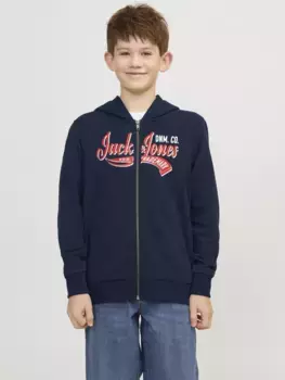 Детская толстовка Jack & Jones "JJELOGO SWEAT ZIP 2COL SS24 NOOS JNR" Jack & Jones Junior, синий