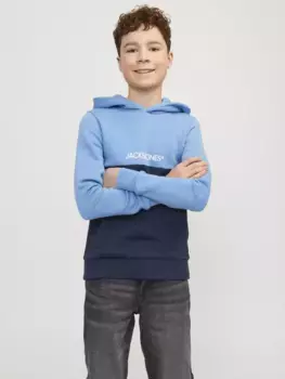 Детская толстовка Jack & Jones "JJERYDER BLOCKING SWEAT HOOD SN JNR" Jack & Jones Junior, цвет Pacific Coast