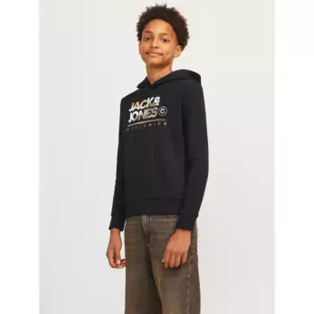 Детская толстовка Jack & Jones «JJLUKE SWEAT HOOD JNR» Jack & Jones Junior, черный