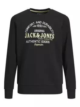 Детская толстовка Jack & Jones "JJMINDS SWEAT CREW NECK JNR" Jack & Jones Junior, черный