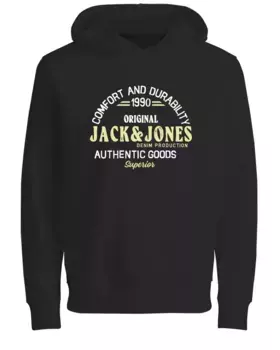 Детская толстовка Jack & Jones "JJMINDS SWEAT HOOD JNR" Jack & Jones Junior, черный