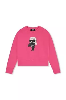 Детская толстовка Карла Лагерфельда Karl Lagerfeld, розовый