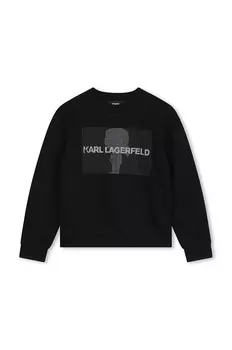 Детская толстовка Карла Лагерфельда Karl Lagerfeld, черный