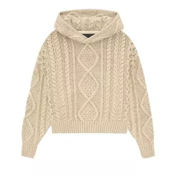 Детская толстовка косой вязки Fear of God Essentials Gold Heather