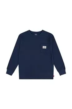 Детская толстовка Levi's ФУТБОЛКА С ДЛИННЫМ РУКАВОМ И КАРМАНОМ, темно-синий