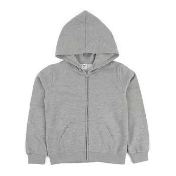 Детская толстовка на молнии, нейтральный однотонный цвет Leveret, цвет Light Gray