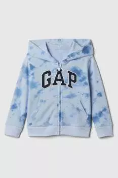 Детская толстовка на молнии с логотипом (для новорожденных до 5 лет) Gap, синий