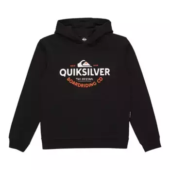 Детская толстовка Quiksilver с набором текста, чёрный