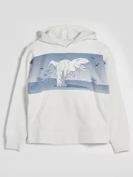 Детская толстовка с динозавром Gap, белый