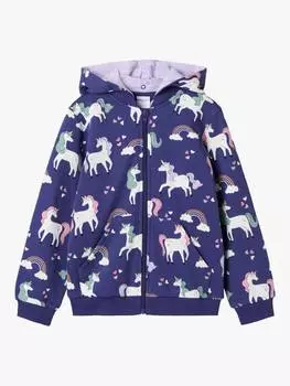 Детская толстовка с единорогом Polarn O. Pyret, синий