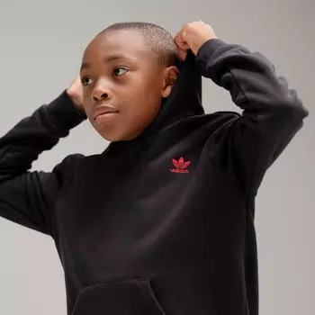 Детская толстовка с капюшоном Adidas Originals Trefoil, черный