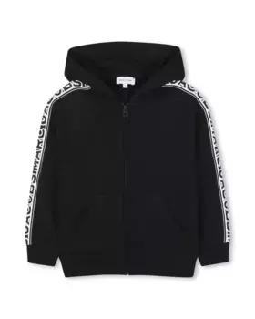 Детская толстовка с капюшоном и молнией Marc Jacobs, чёрный