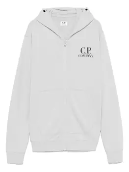 Детская толстовка с капюшоном и очками CP Company C.P. Company Kids, серый
