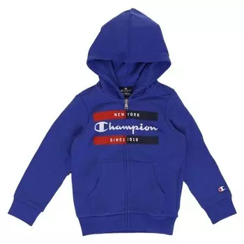 Детская толстовка с капюшоном и полной молнией Champion, синий