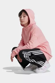 Детская толстовка с капюшоном из 100% хлопка Adidas Originals, розовый