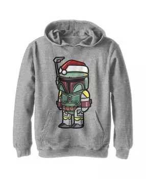 Детская толстовка с капюшоном из мультфильма «Звездные войны Боба Фетт» и шляпа Санты для мальчиков Disney Lucasfilm