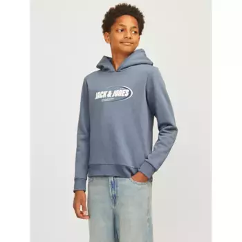 Детская толстовка с капюшоном Jack & Jones «JCORAY BRANDING SWEAT HOOD FST JNR» Jack & Jones Junior, цвет Flint Stone