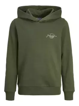 Детская толстовка с капюшоном Jack & Jones "JJFERRIS SWEAT HOOD JNR" Jack & Jones Junior, зеленый