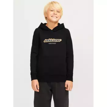Детская толстовка с капюшоном Jack & Jones «JORVESTERBRO NEWTON BRNDG SWEAT BF JNR» Jack & Jones Junior, черный