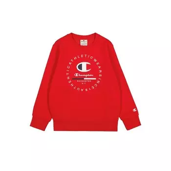Детская толстовка с круглым вырезом Champion, красный