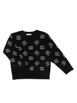 Детская толстовка с логотипом DOLCE&GABBANA, черный