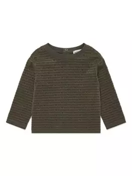 Детская толстовка с логотипом Emporio Armani Kids, коричневый