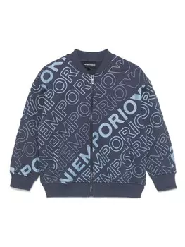 Детская толстовка с логотипом Emporio Armani Kids, синий