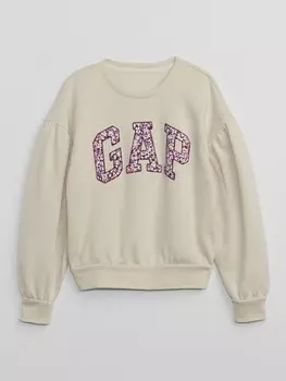 Детская толстовка с логотипом Gap, бежевый