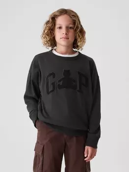 Детская толстовка с логотипом Gap, черный