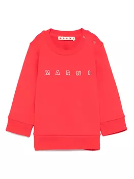 Детская толстовка с логотипом Marni Kids, красный