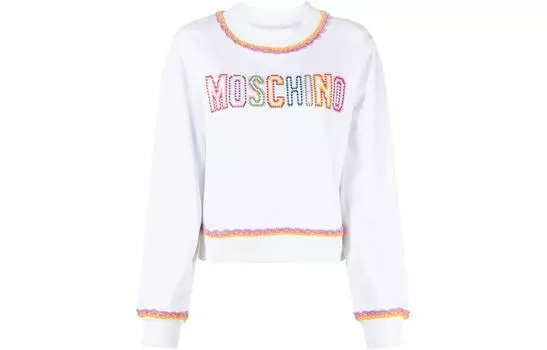 Детская толстовка с логотипом MOSCHINO, белый