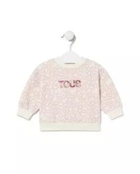 Детская толстовка с принтом Kaos и вышитым логотипом Tous, розовый