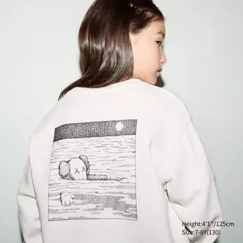 Детская толстовка с рисунком KAWS UT Uniqlo, белый