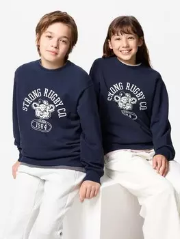 Детская толстовка с рисунком Uniqlo, цвет 69 синий