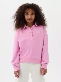 Детская толстовка с воротником Gap, розовый