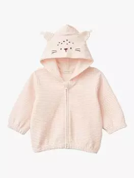 Детская толстовка в полоску на молнии Benetton, цвет Light Powder