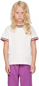 Детская трехцветная футболка Moncler Enfant