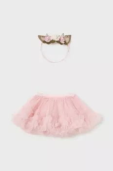 Детская юбка и повязка на голову Mayoral Newborn, розовый