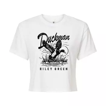 Детская укороченная футболка Riley Green Duckman Licensed Character, белый